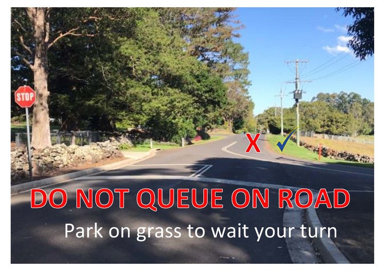 do not queue on road